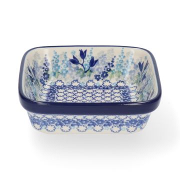 Vierkante Kom 350 ml - Blue Garden