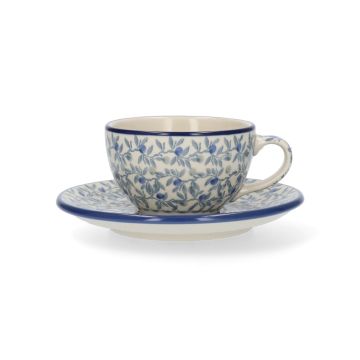 Kop en Schotel 170 ml - Blue Olive