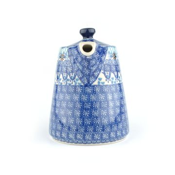 Rechte Theepot 1000 ml - Blue Coral