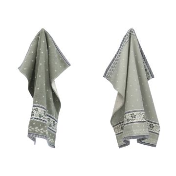 Keukendoek en Theedoek Harmony Donkergroen