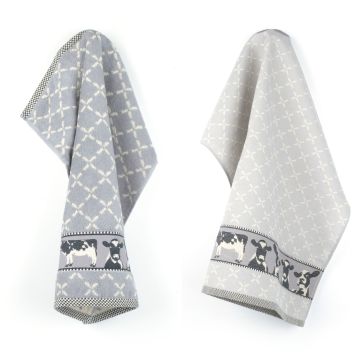Bekijk | Ontdek  Keukendoek en Theedoek Koe Grijs, 4281-4282 , voor  19,90, van Bunzlau Castle Textile