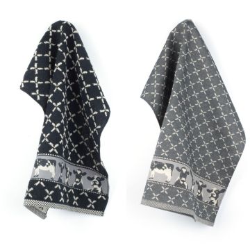 Keukendoek en Theedoek Koe Zwart