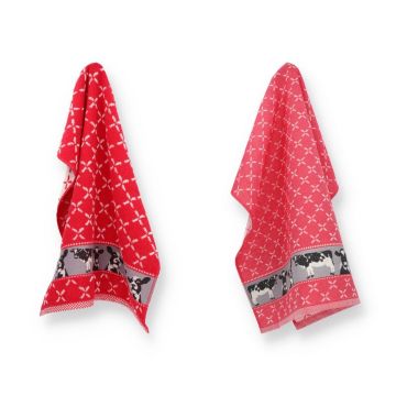 Keukendoek en Theedoek Koe Rood