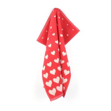 Keukendoek Hart Rood