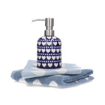 Zeeppomp Cadeauset - Hart Grijsblauw / Blue Valentine