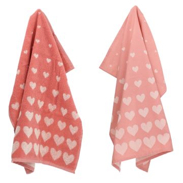 Keukendoek en Theedoek Hart Roze