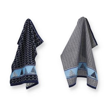 Keukendoek en Theedoek Boot Donkerblauw