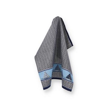 Theedoek Boot Donkerblauw