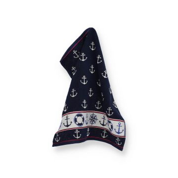 Keukendoek Maritime Donkerblauw 