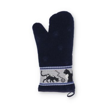Ovenhandschoen Kat Donkerblauw CE