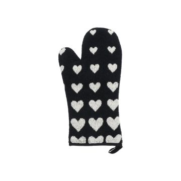 Ovenhandschoen Hearts Zwart CE