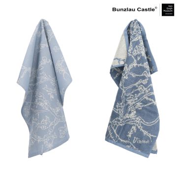 Koop  Keukendoek en Theedoek VGM Almond Blossom Grijs-Blauw, 6264-6265 , voor  23,90, van Bunzlau Castle Textile