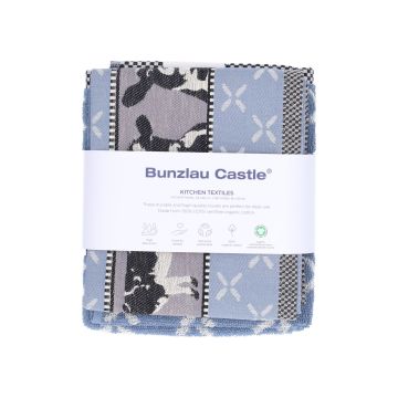 Keukendoek en Theedoek Koe Grijs Blauw