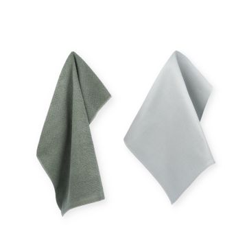 Theedoek Tundra + Keukendoek Forest Green 