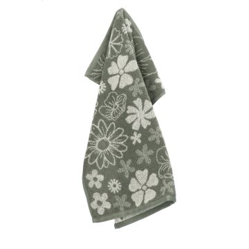 Keukendoek Flowerbed Donkergroen GOTS